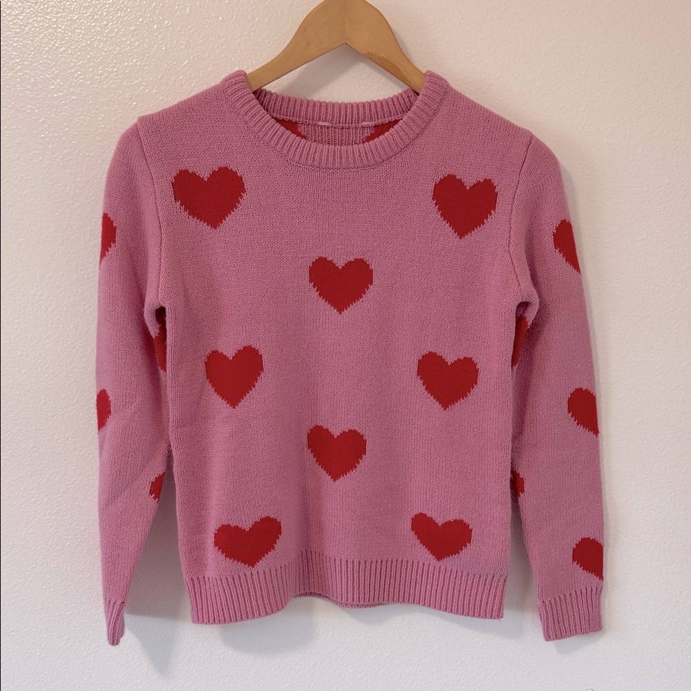 Pink Heart Sweater